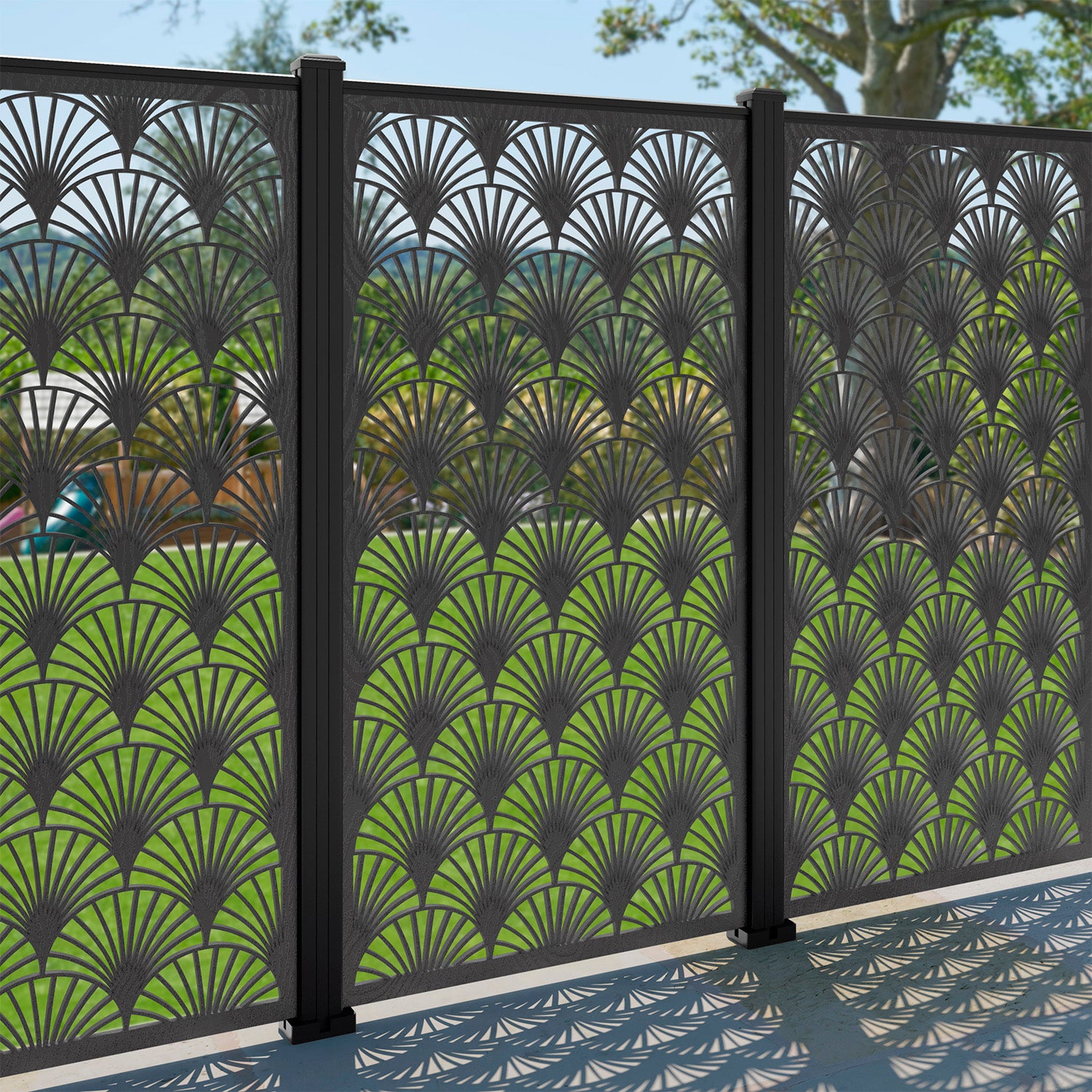 Laurel Decorative Fence - 90x180cm - with our aluminium posts