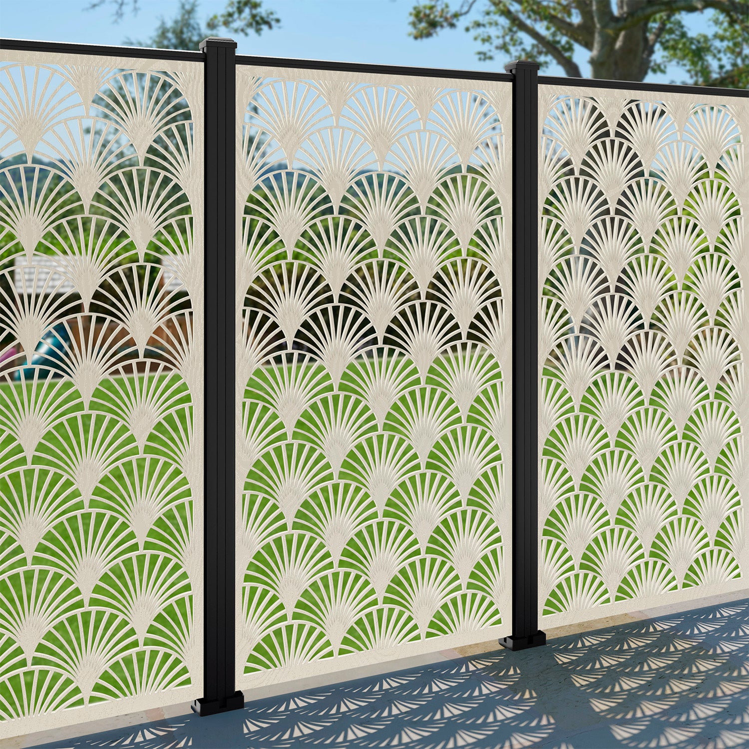 Laurel Decorative Fence - 90x180cm - with our aluminium posts