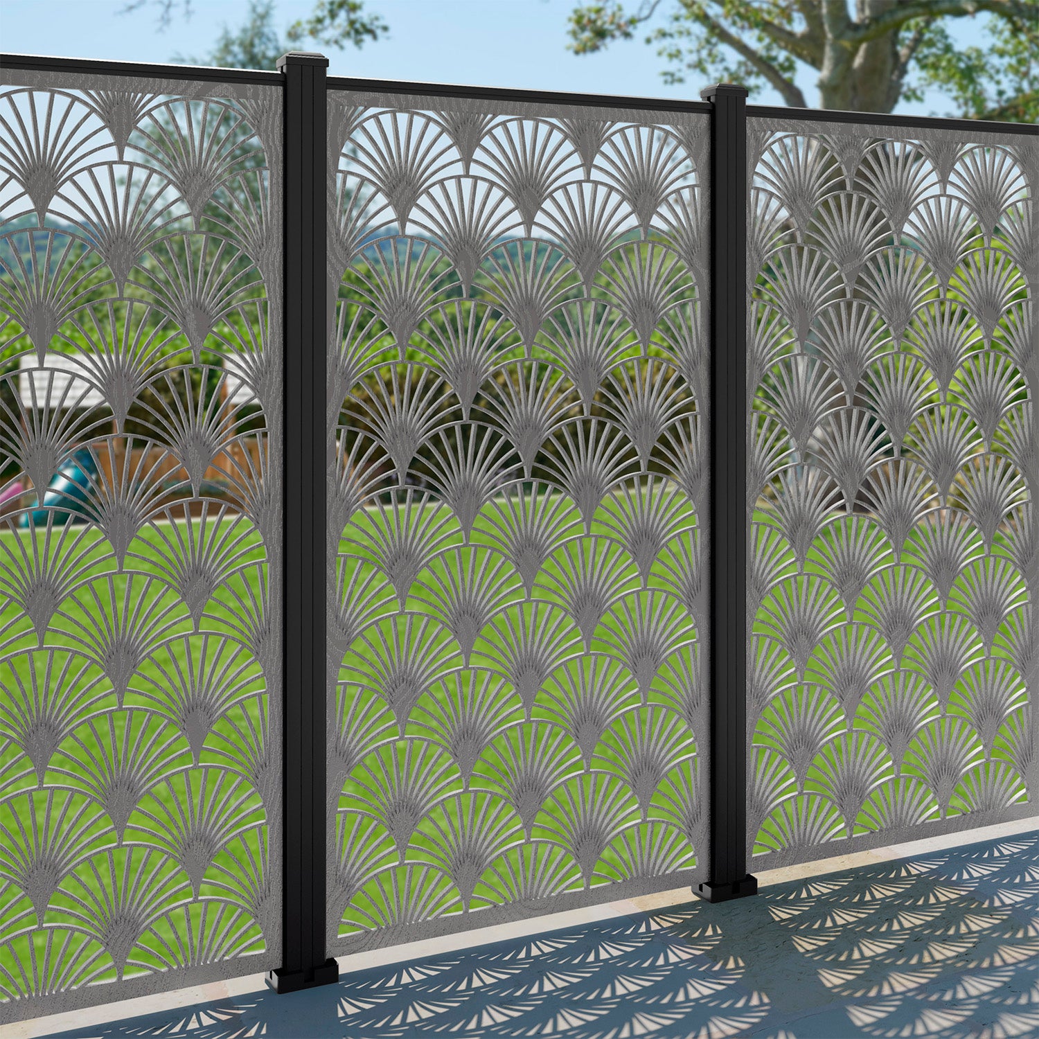 Laurel Decorative Fence - 90x180cm - with our aluminium posts