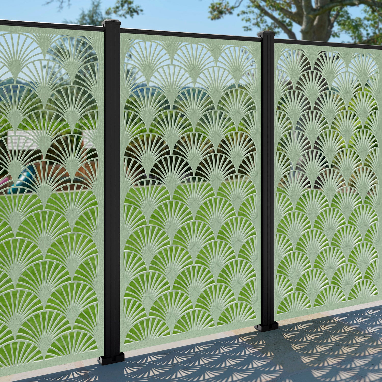 Laurel Decorative Fence - 90x180cm - with our aluminium posts