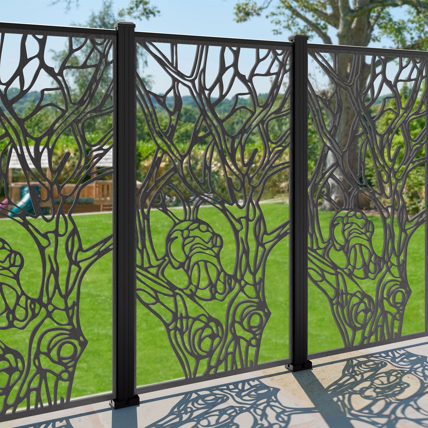 Nature Decorative Fence - 90x180cm - with our aluminium posts