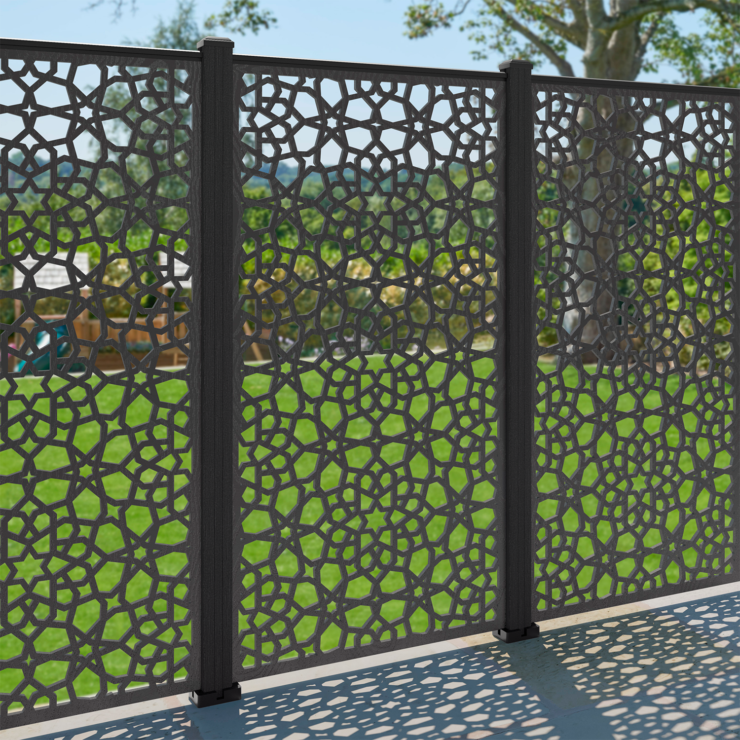 Nazira Decorative Fence - 90x180cm - with our composite posts