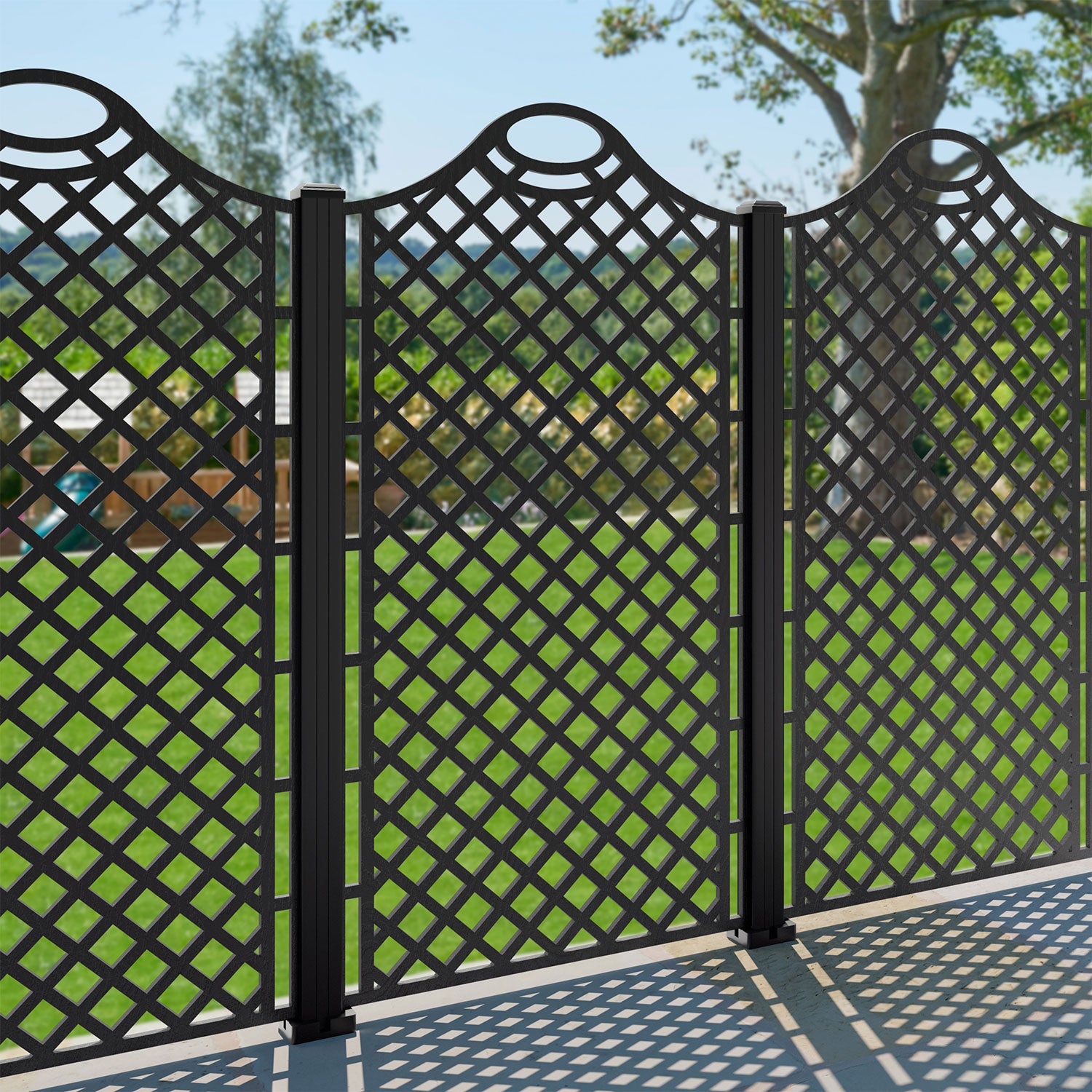 Oxford Decorative Fence - 90x180cm - with our aluminium posts