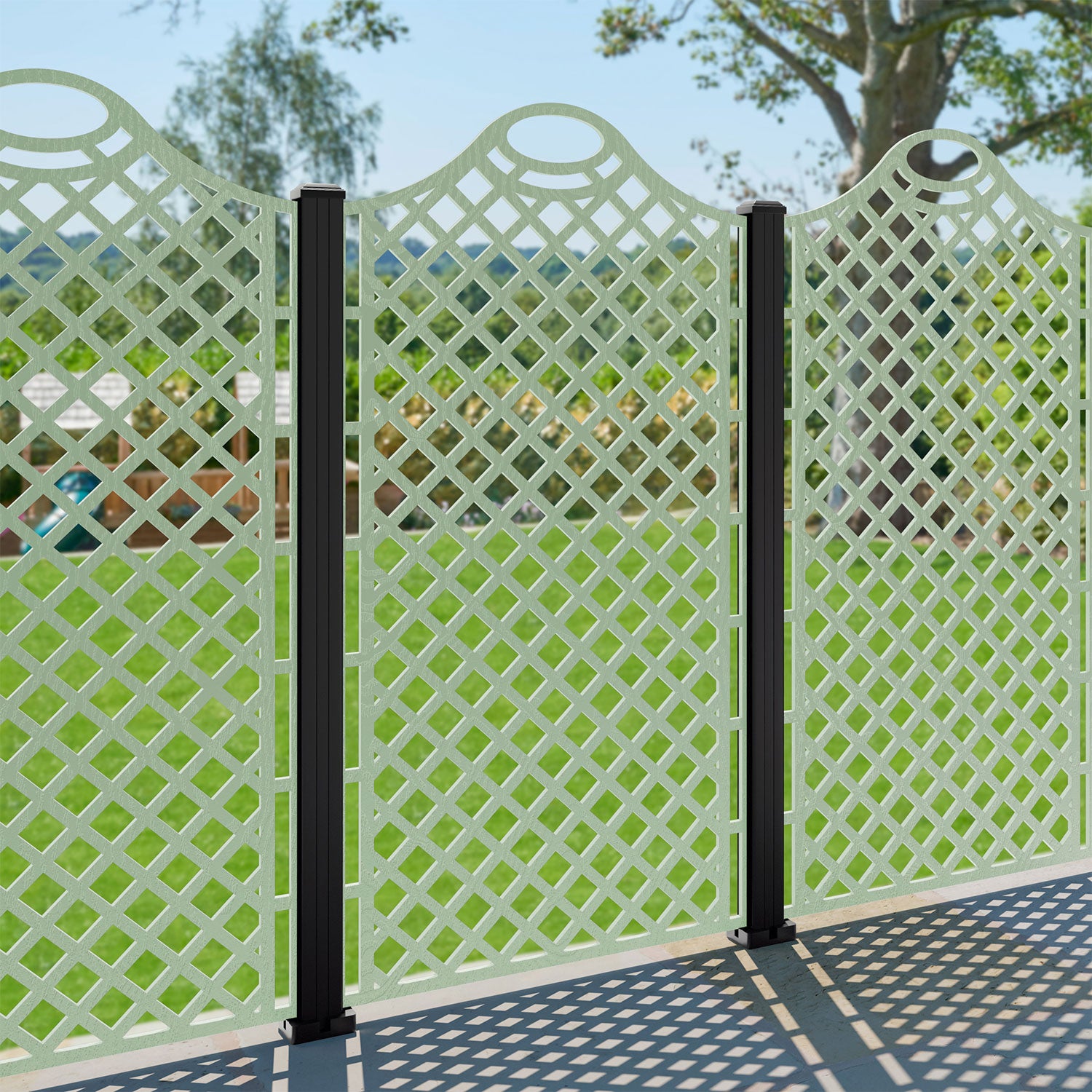 Oxford Decorative Fence - 90x180cm - with our aluminium posts