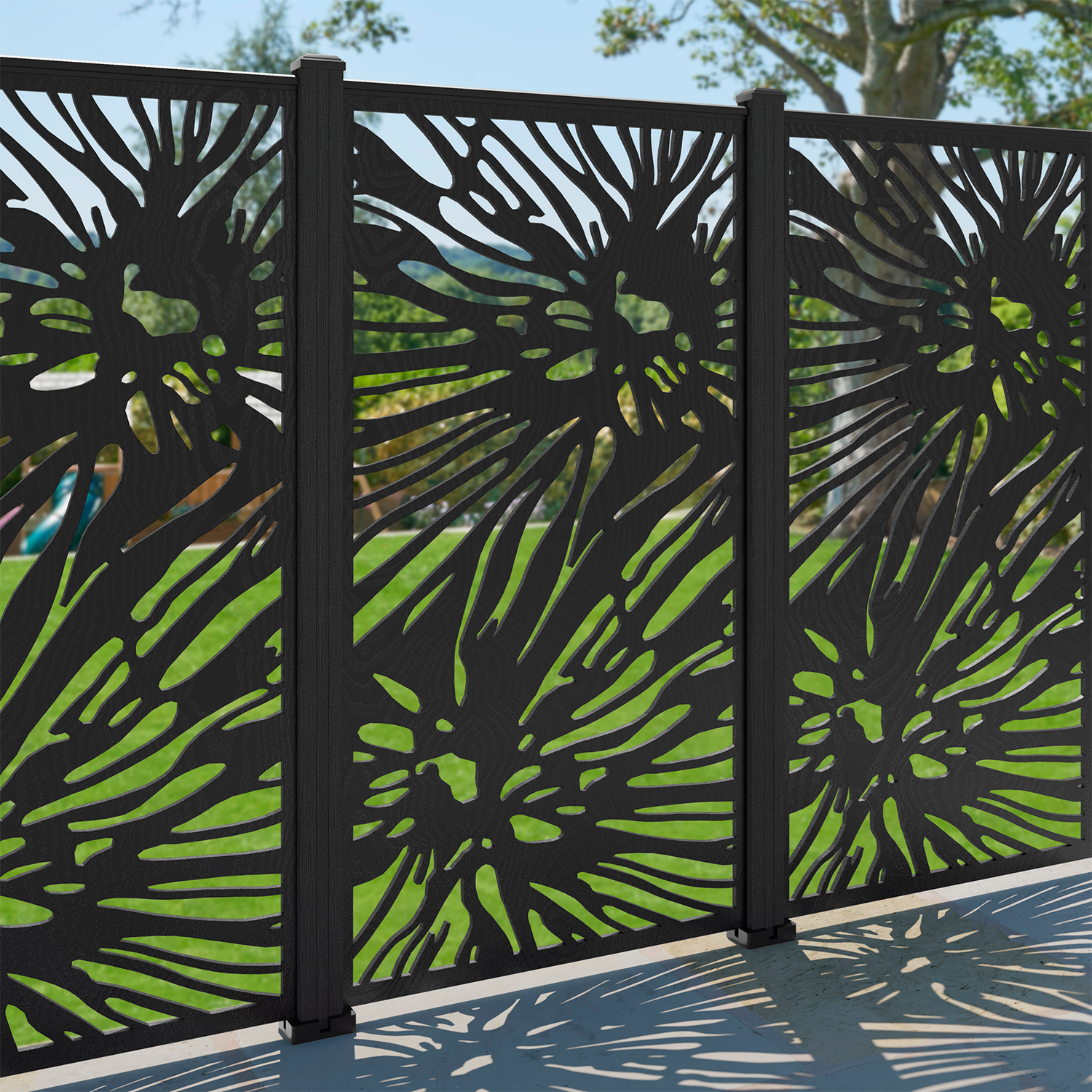 Poppy Decorative Fence - 90x180cm - with our composite posts