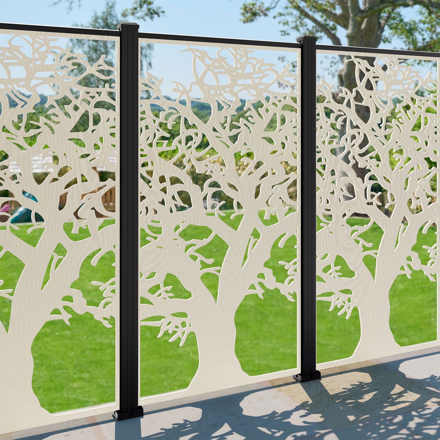 Sherwood Decorative Fence - 90x180cm - with our aluminium posts