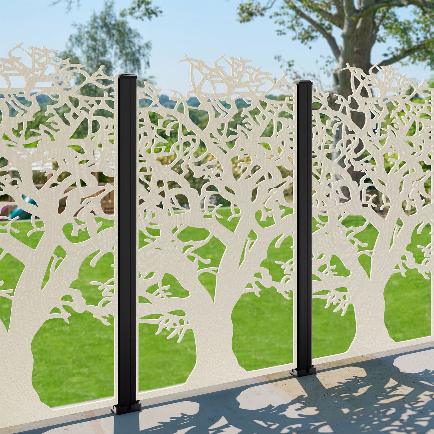 Sherwood Open Decorative Fence - 90x180cm - with our composite posts