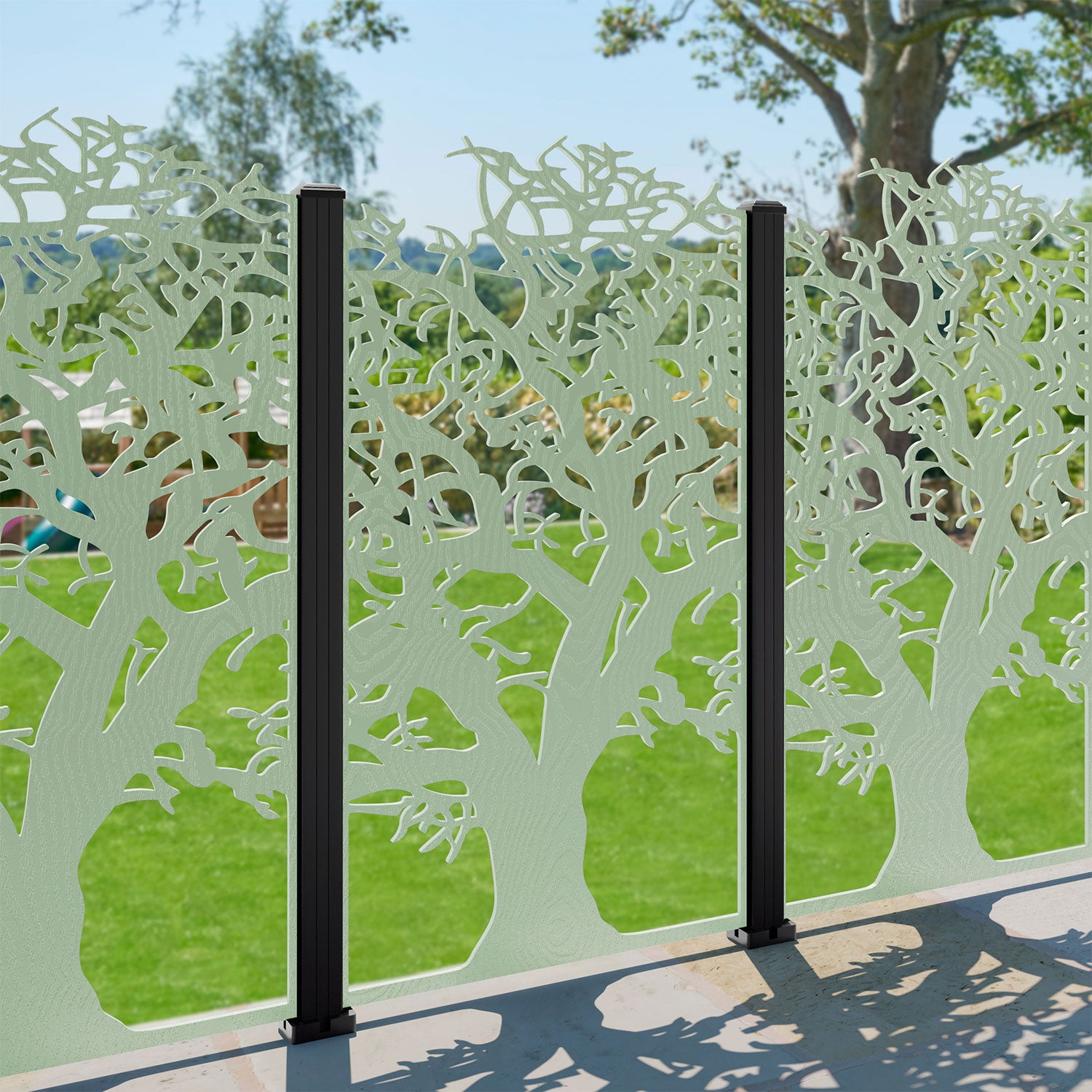 Sherwood Open Decorative Fence - 90x180cm - with our composite posts