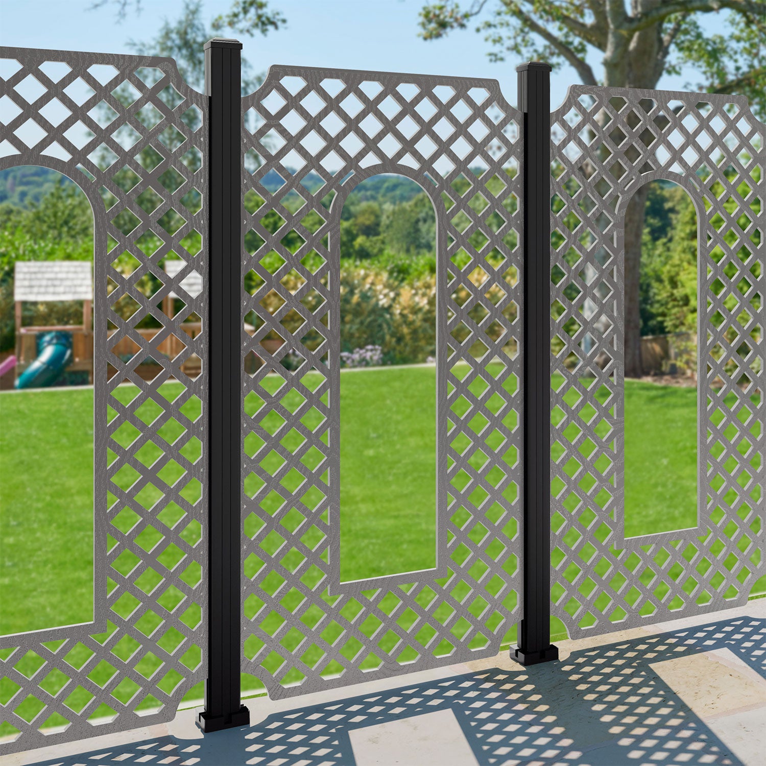 Tetbury Decorative Fence - 90x180cm - with our aluminium posts