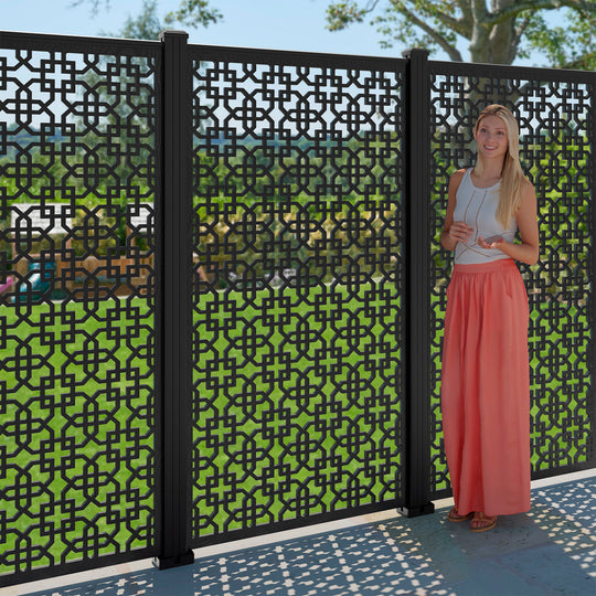 Zaria Decorative Fence - 90x180cm - with our aluminium posts