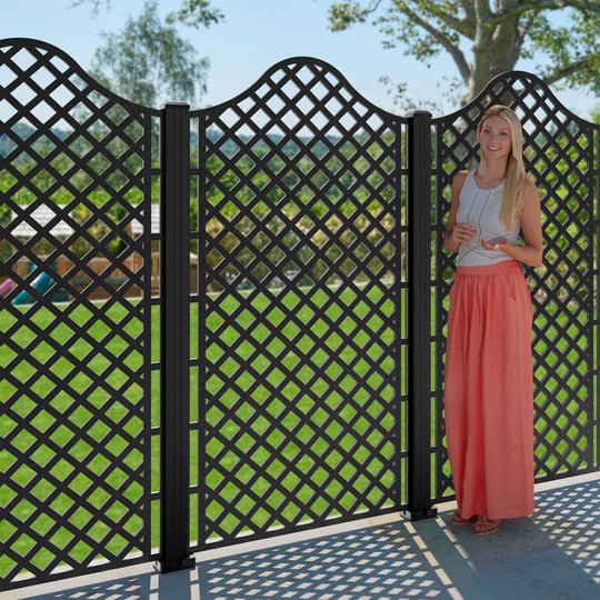 Beaumont Decorative Fence - 90x180cm - with our aluminium posts