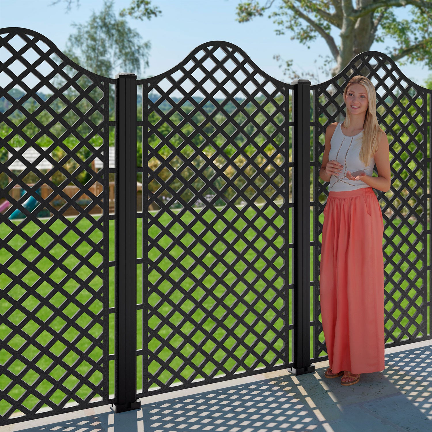 Beaumont Decorative Fence - 90x180cm - with our composite posts