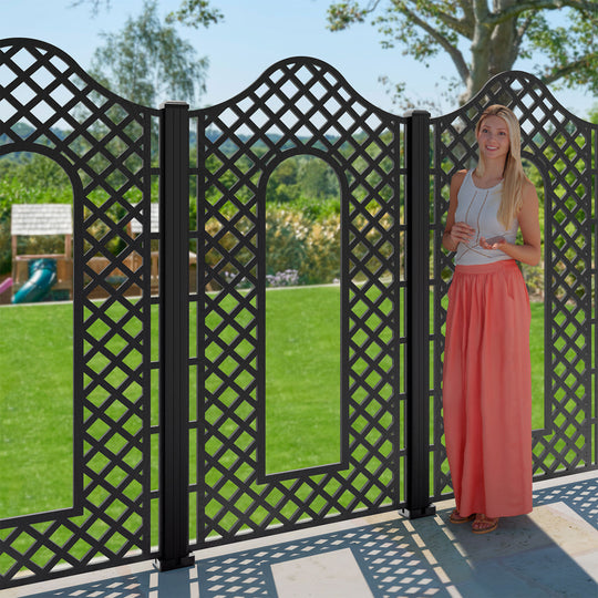 Burford Decorative Fence - 90x180cm - with our aluminium posts