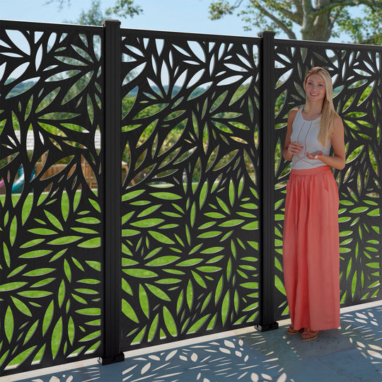 Foliage Decorative Fence - 90x180cm - with our aluminium posts