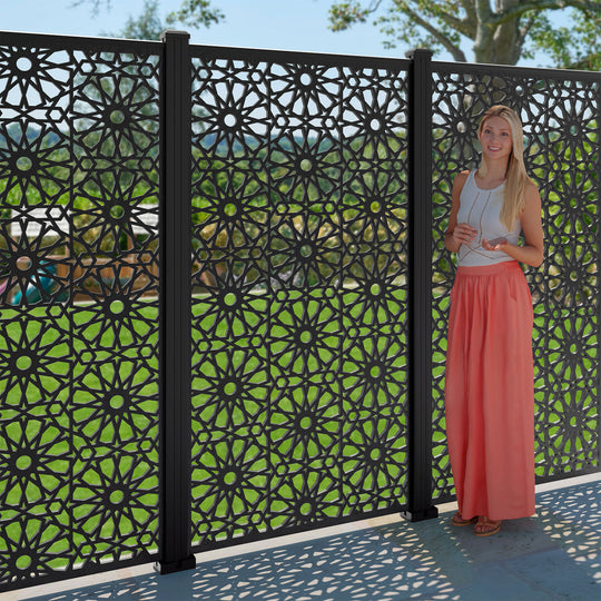 Hambra Decorative Fence - 90x180cm - with our aluminium posts