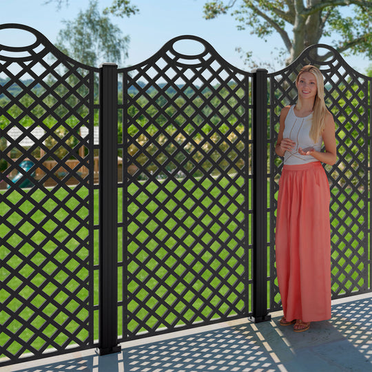 Oxford Decorative Fence - 90x180cm - with our aluminium posts