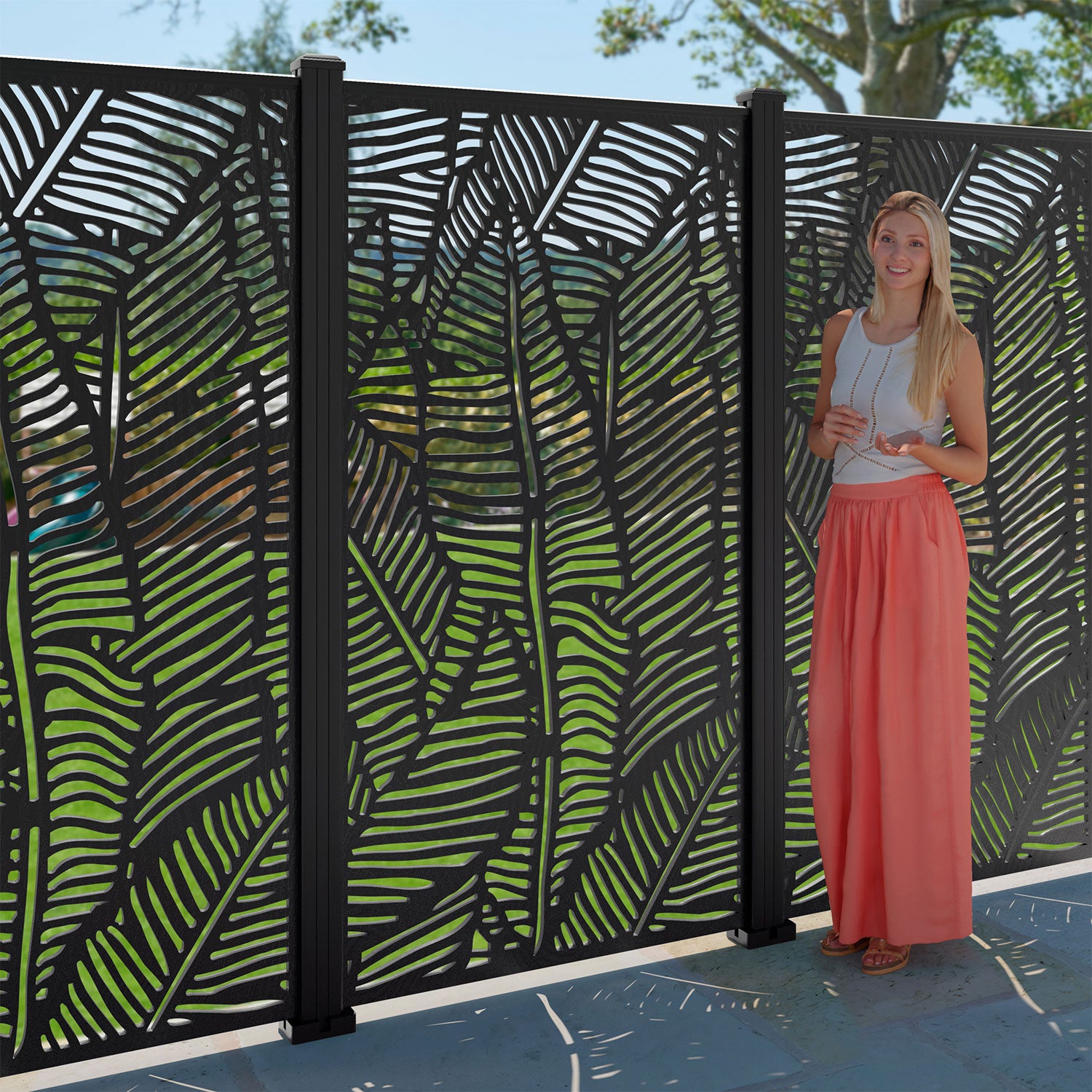 Quill Decorative Fence - 90x180cm - with our aluminium posts