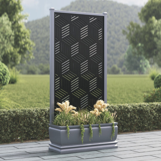 Abbey - Large Planter - Cubed Screen
