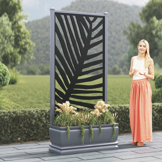 Abbey - Large Planter - Palm Screen
