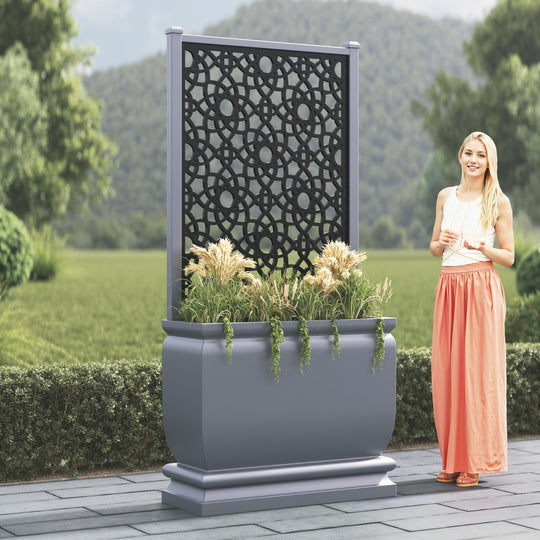 Abbey - Large Tall Planter - Ambar Screen