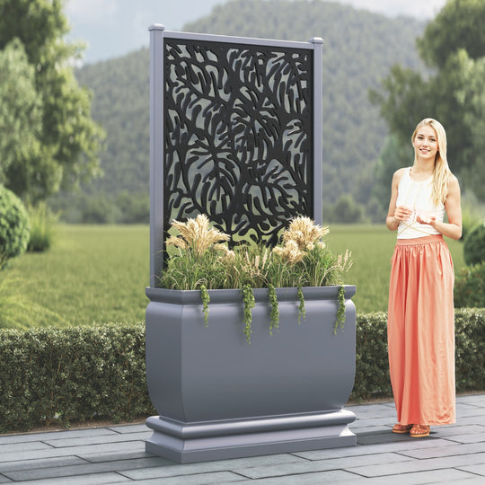 Abbey - Large Tall Planter - Botanic Screen