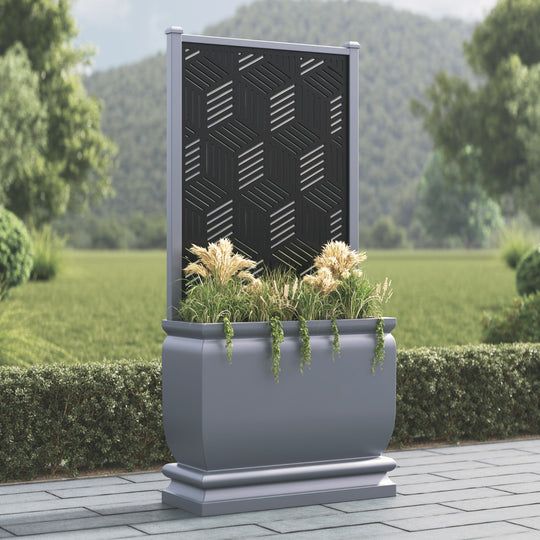 Abbey - Large Tall Planter - Cubed Screen
