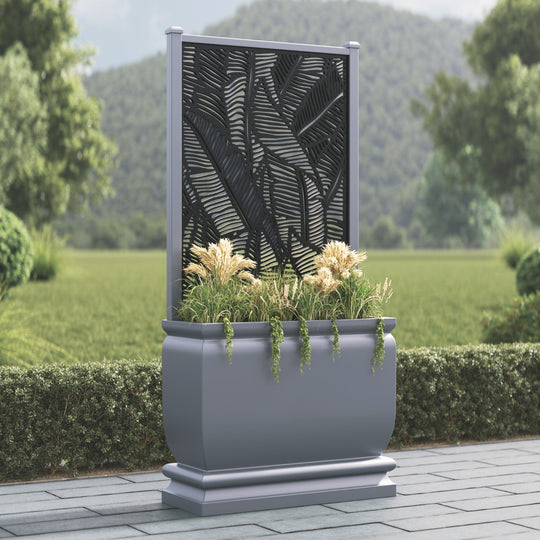 Abbey - Large Tall Planter - Feather Screen