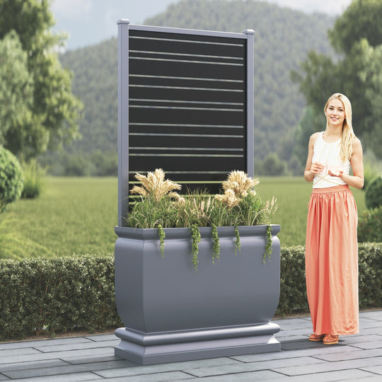 Abbey - Large Tall Planter - Linea Screen