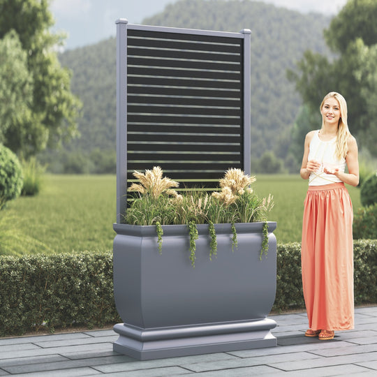Abbey - Large Tall Planter - Aspen Screen