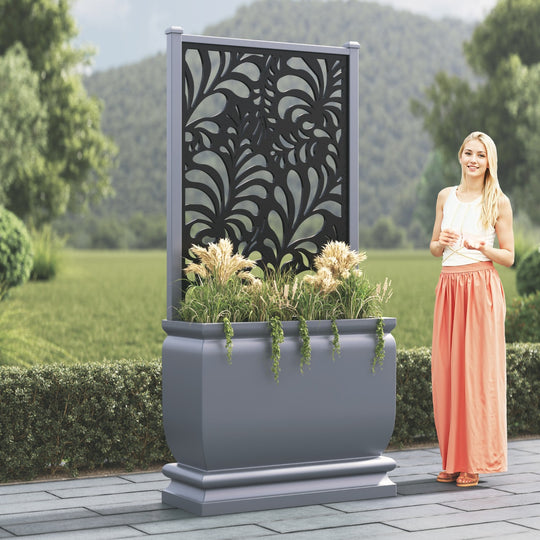 Abbey - Large Tall Planter - Petal Screen