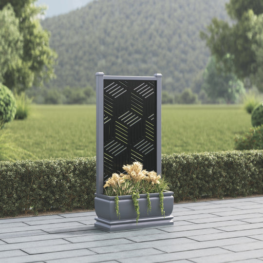 Abbey - Medium Planter - Cubed Screen