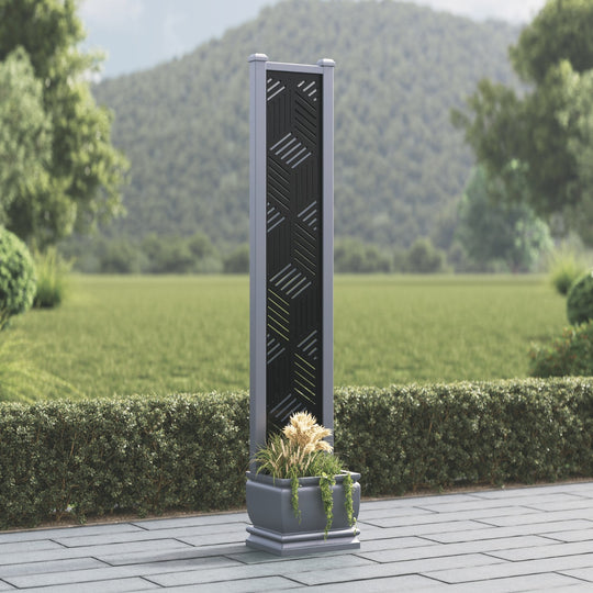 Abbey - Small Planter - Cubed Screen