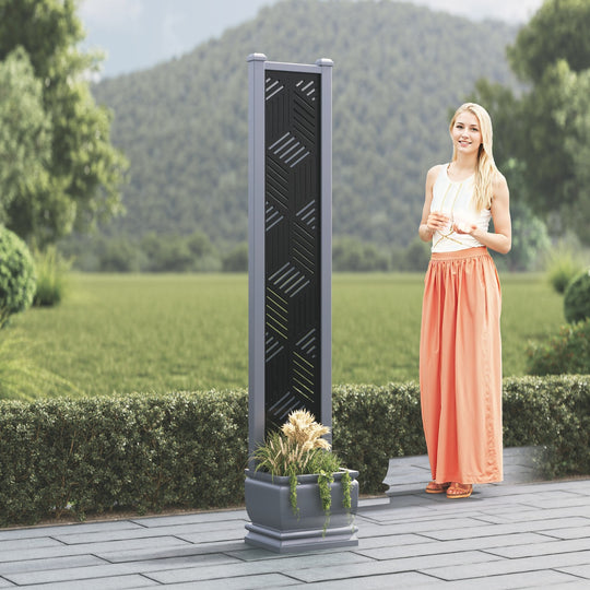 Abbey - Small Planter - Cubed Screen