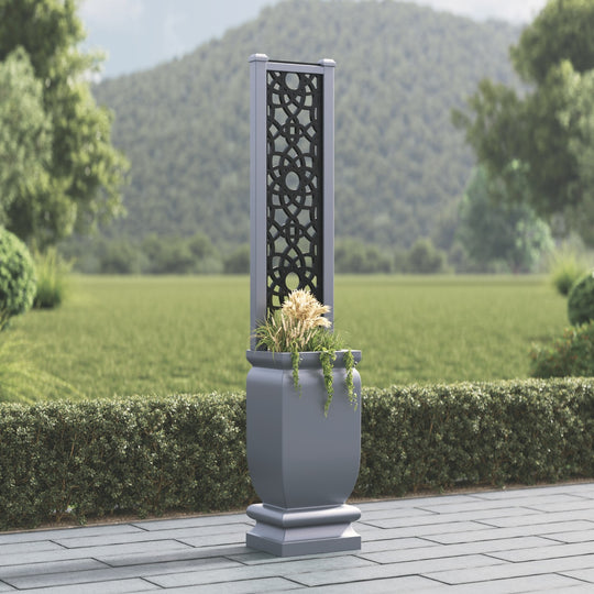 Abbey - Small Tall Planter - Ambar Screen
