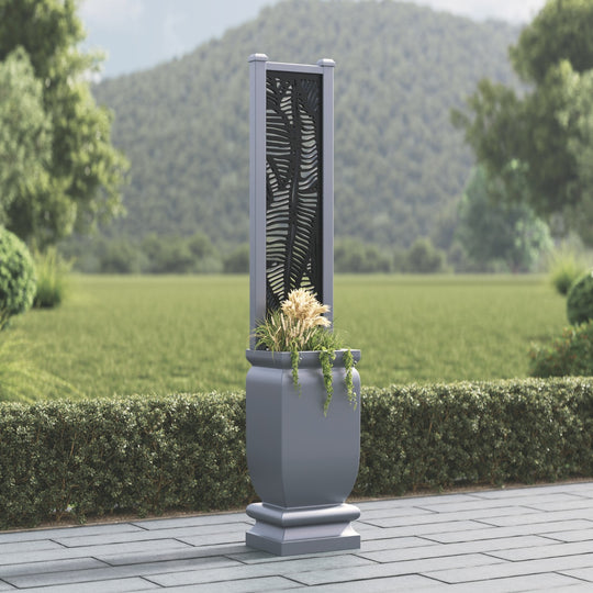 Abbey - Small Tall Planter - Feather Screen
