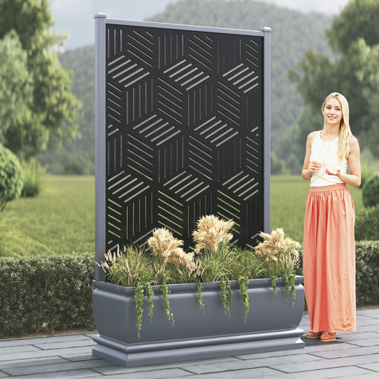 Abbey - Extra Large High Planter - Cubed Screen