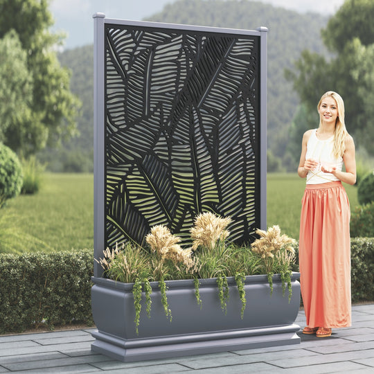 Abbey - Extra Large High Planter - Feather Screen