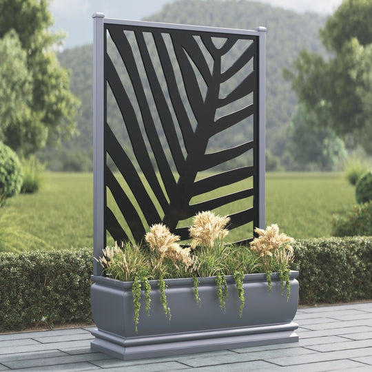 Abbey - Extra Large High Planter - Palm Screen