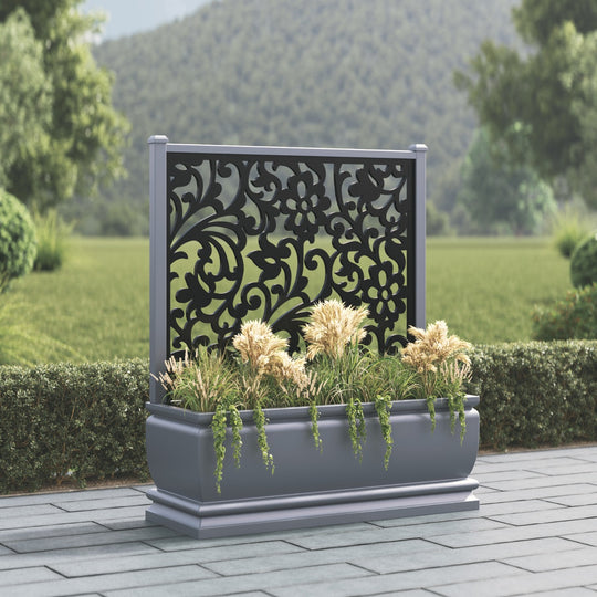 Abbey - Extra Large Low Planter - Eden Screen