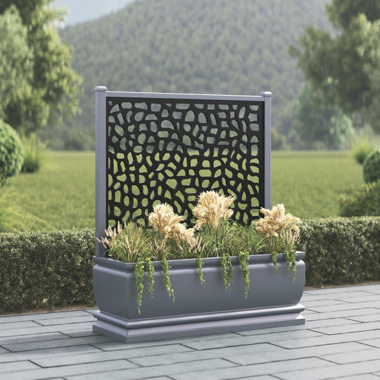 Abbey - Extra Large Low Planter - Pebble Screen