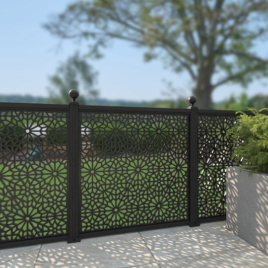 Alnara Decorative Fence - 120x120cm - with our composite posts
