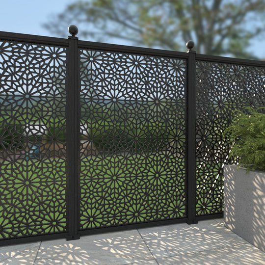 Alnara Decorative Fence - 120x180cm - with our composite posts