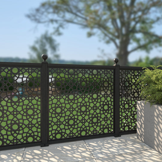 Ambar Decorative Fence - 120x120cm - with our composite posts