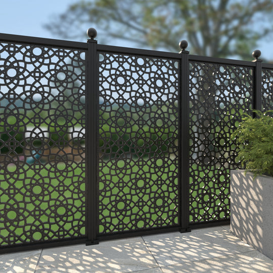 Ambar Decorative Fence - 90x180cm - with our aluminium posts