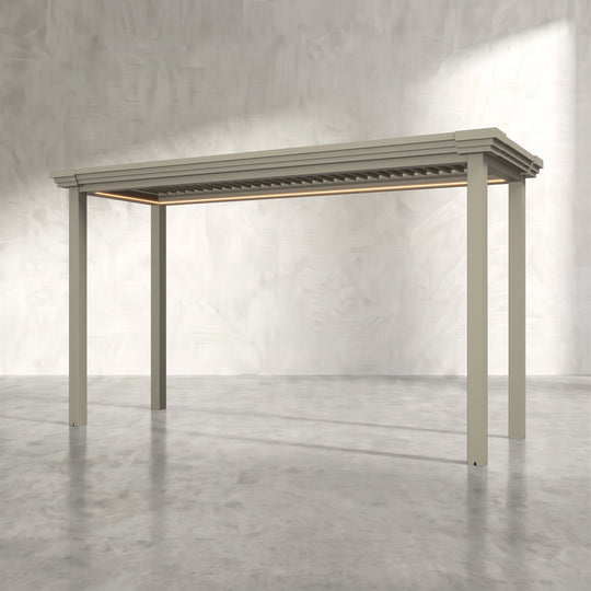 Latte 4m x 1.4m Aluminium Pergola with Modern Coving