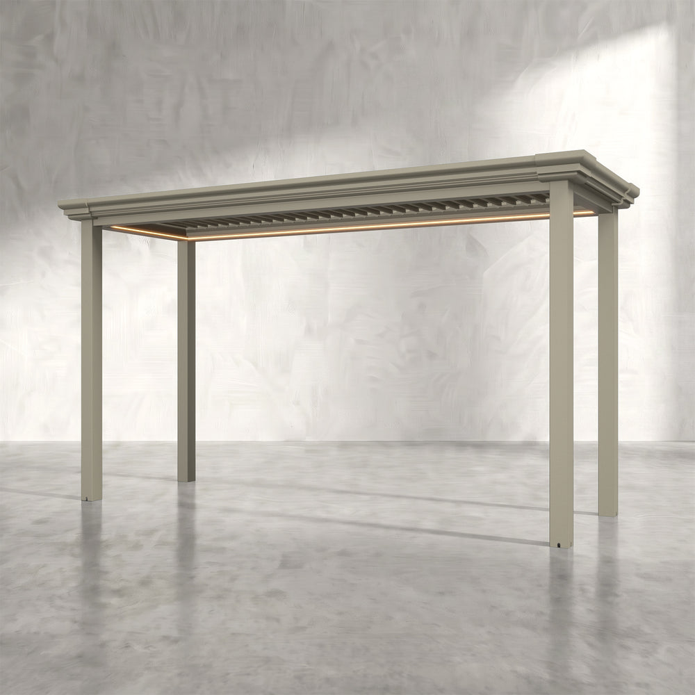 Latte 4m x 1.4m Aluminium Pergola with Traditional Coving