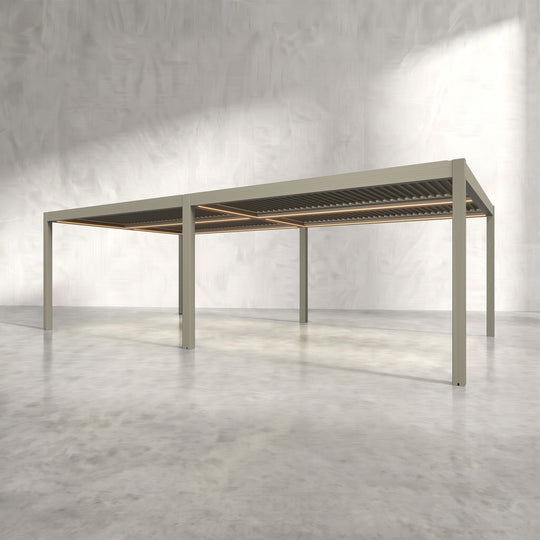 Latte 8m x 4m Aluminium Pergola