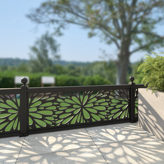Blossom Aluminium Decorative Fence - 180x60cm - with our aluminium posts