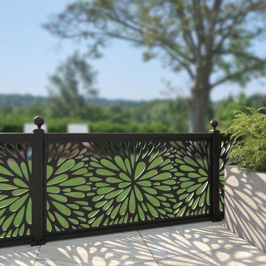 Blossom Aluminium Decorative Fence - 180x90cm - with our aluminium posts