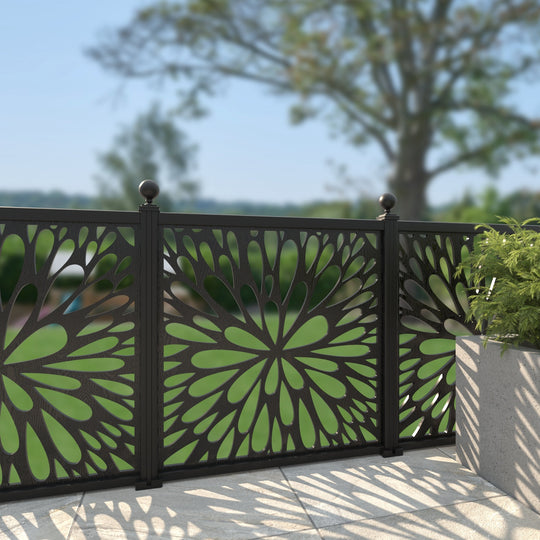 Blossom Decorative Fence - 120x120cm - with our aluminium posts